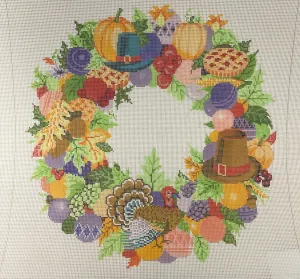 * A Stitch in Time 395 Thanksgiving/ Fall Wreath 13m