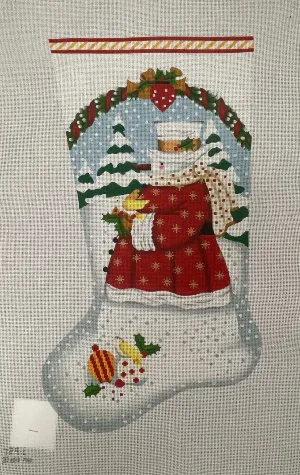 * Melissa Shirley 729L Wildwood Snowman Stocking- 13m