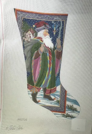* Peter Ashe / Twisted Stitches Past06 St. Nick and Candle Staff Stocking