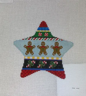 * Susan Roberts Needlepoint 5772 Star, gingerbread