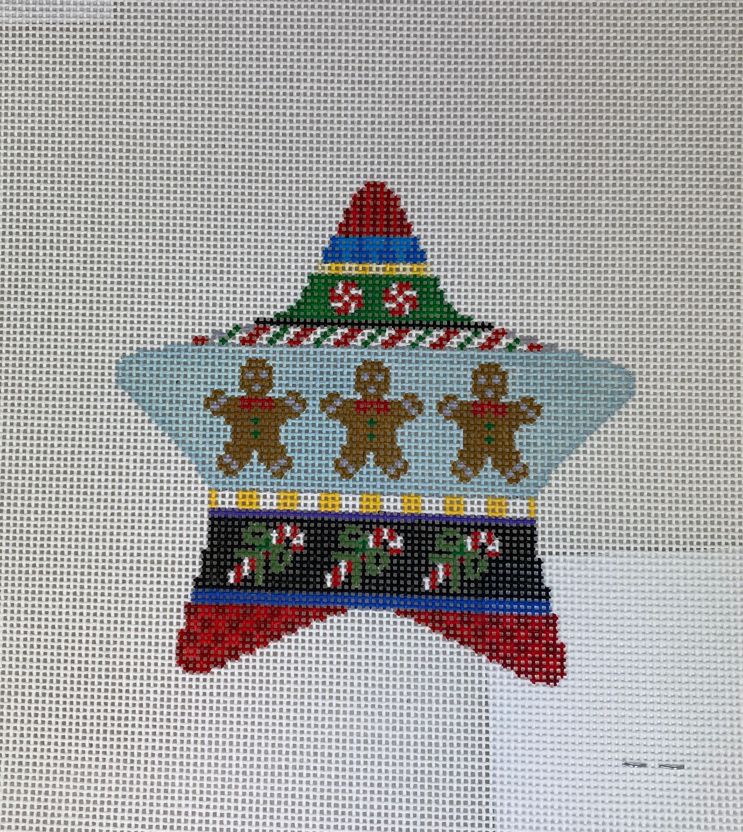 * Susan Roberts Needlepoint 5772 Star, gingerbread