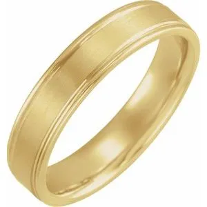 10K Yellow 5 mm Grooved Band Size 11