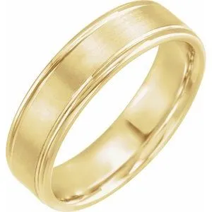 10K Yellow 6 mm Grooved Band Size 4.5