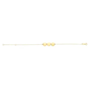 14K Gold Triple Circle Bracelet