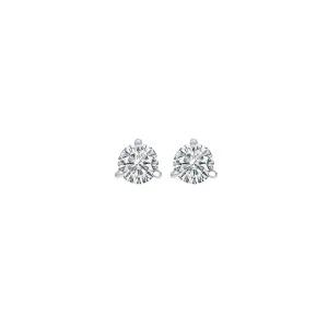 14KT White Gold & Diamond Classic Book Round Stud Earrings  - 1/10 ctw