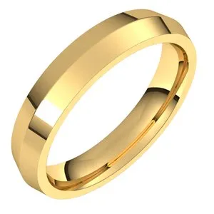 18K Yellow 4 mm Knife Edge Comfort Fit Band Size 8.5