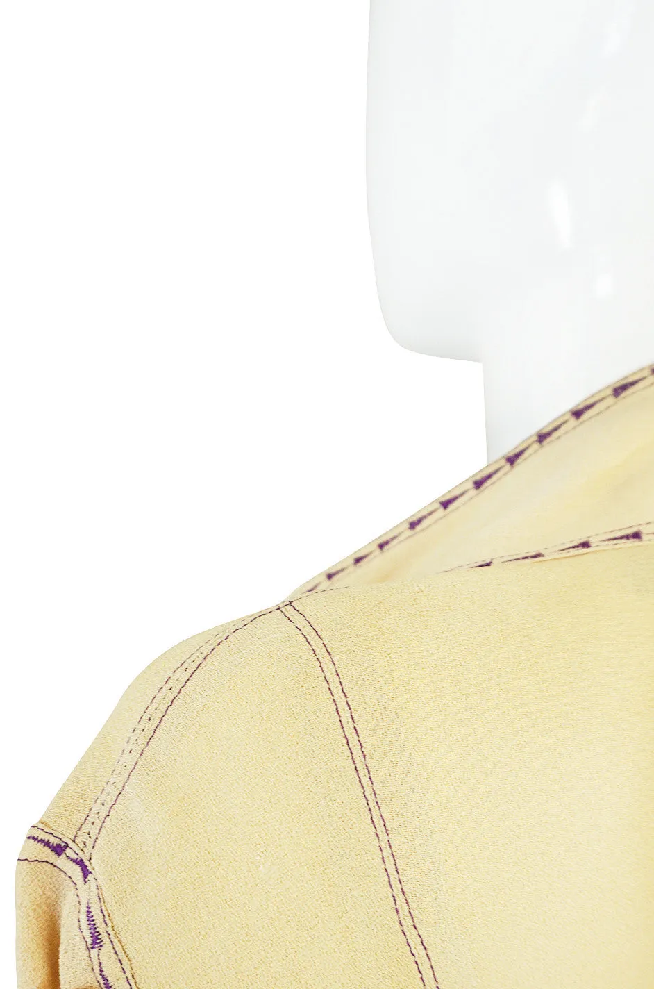 1960s Rare Alice Pollock Moss Crepe Wrap Top