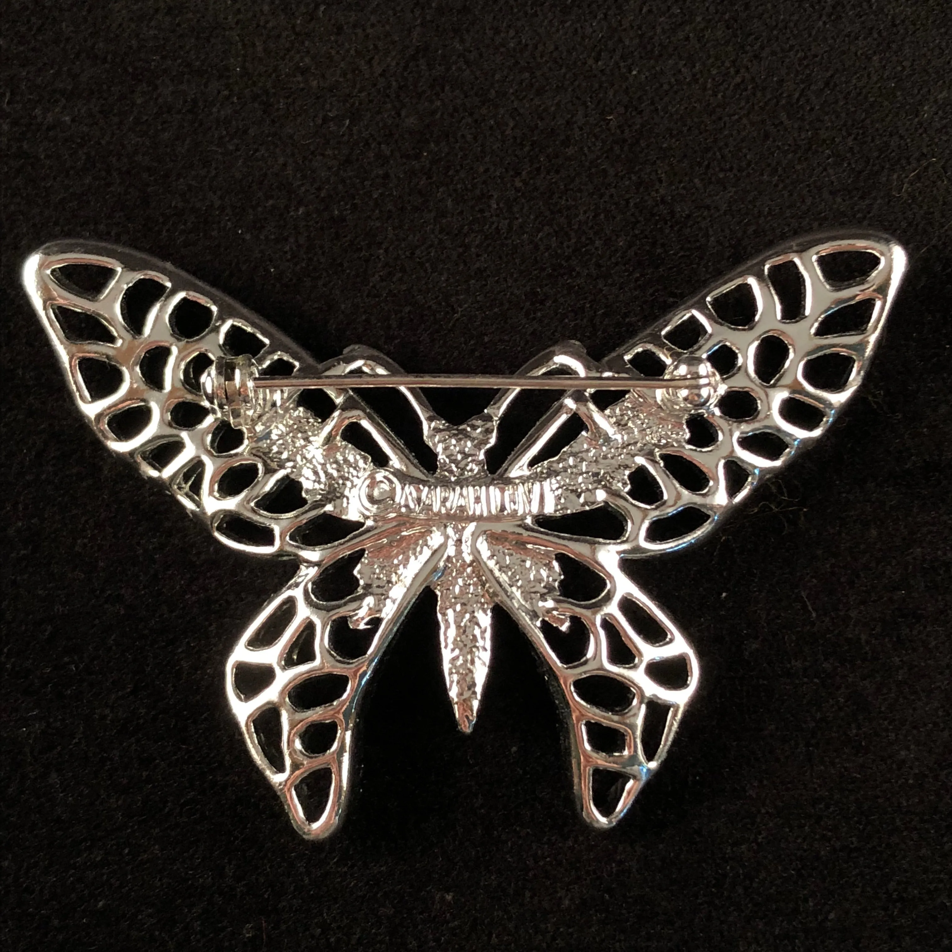 1971 Sarah Coventry Madam Butterfly Silver Brooch