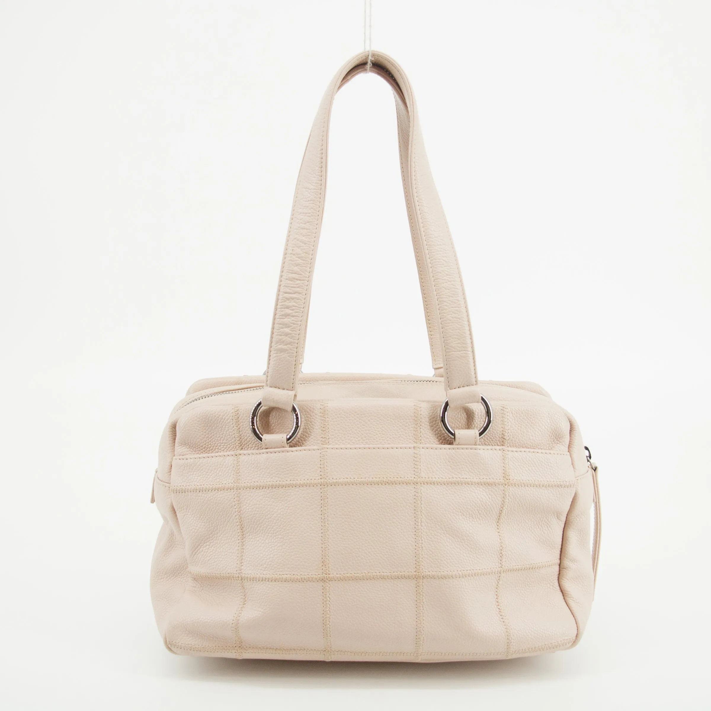 3026Chanel CC Pink Caviar Chocolate Bar Bag #3026