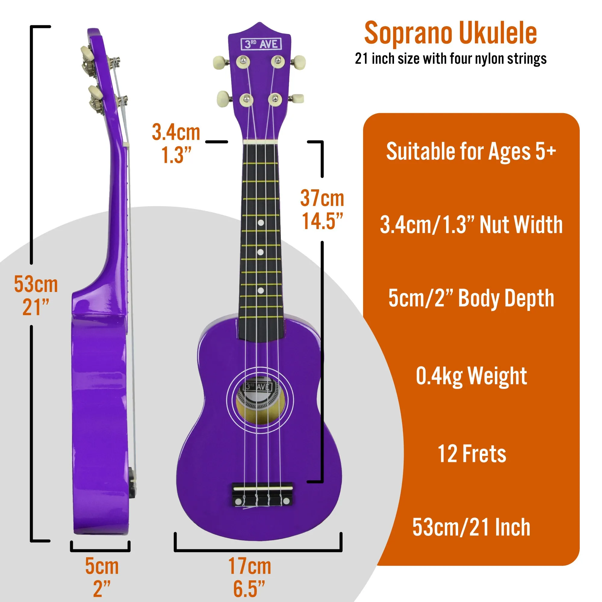 3rd Avenue Soprano Ukulele Starter Pack