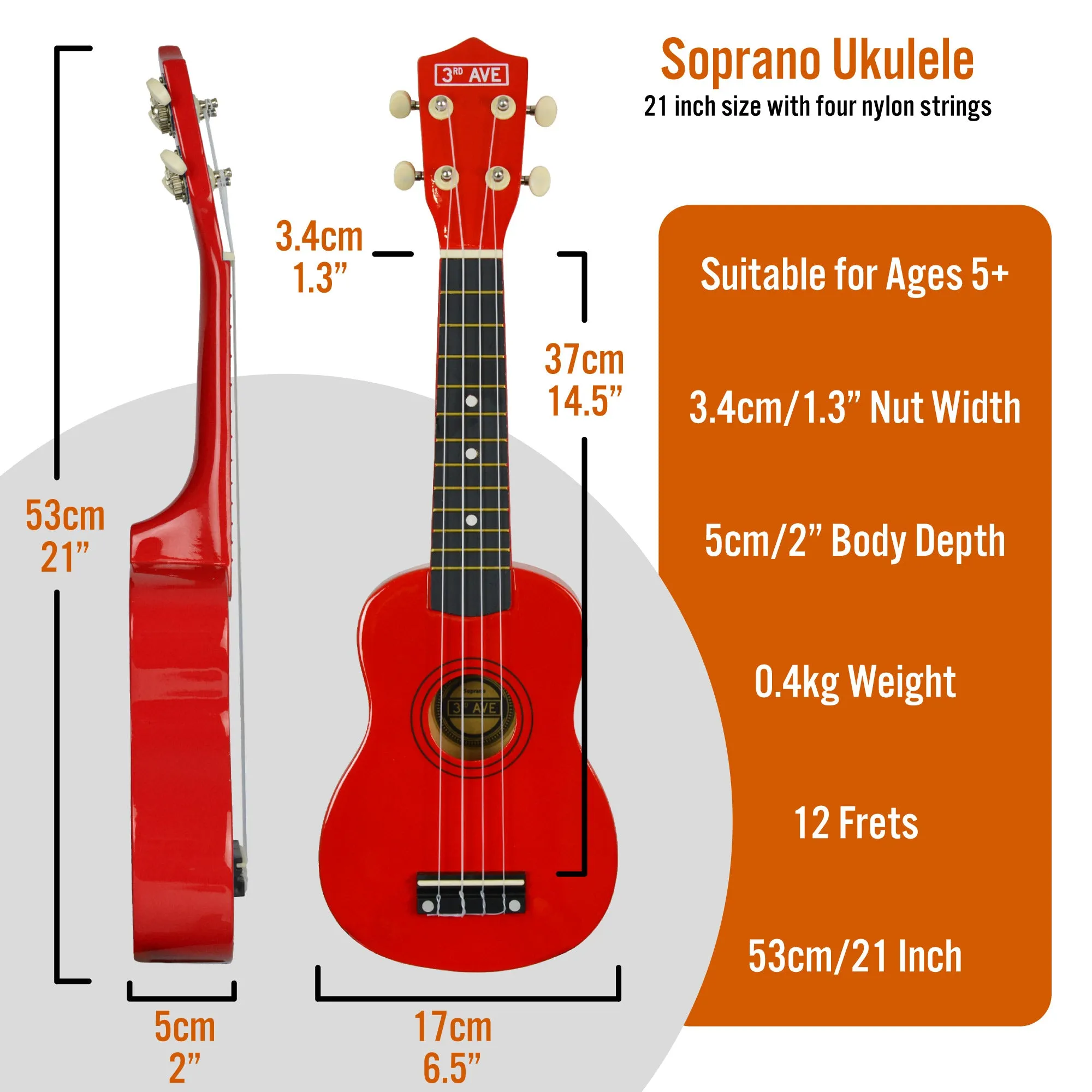 3rd Avenue Soprano Ukulele Starter Pack