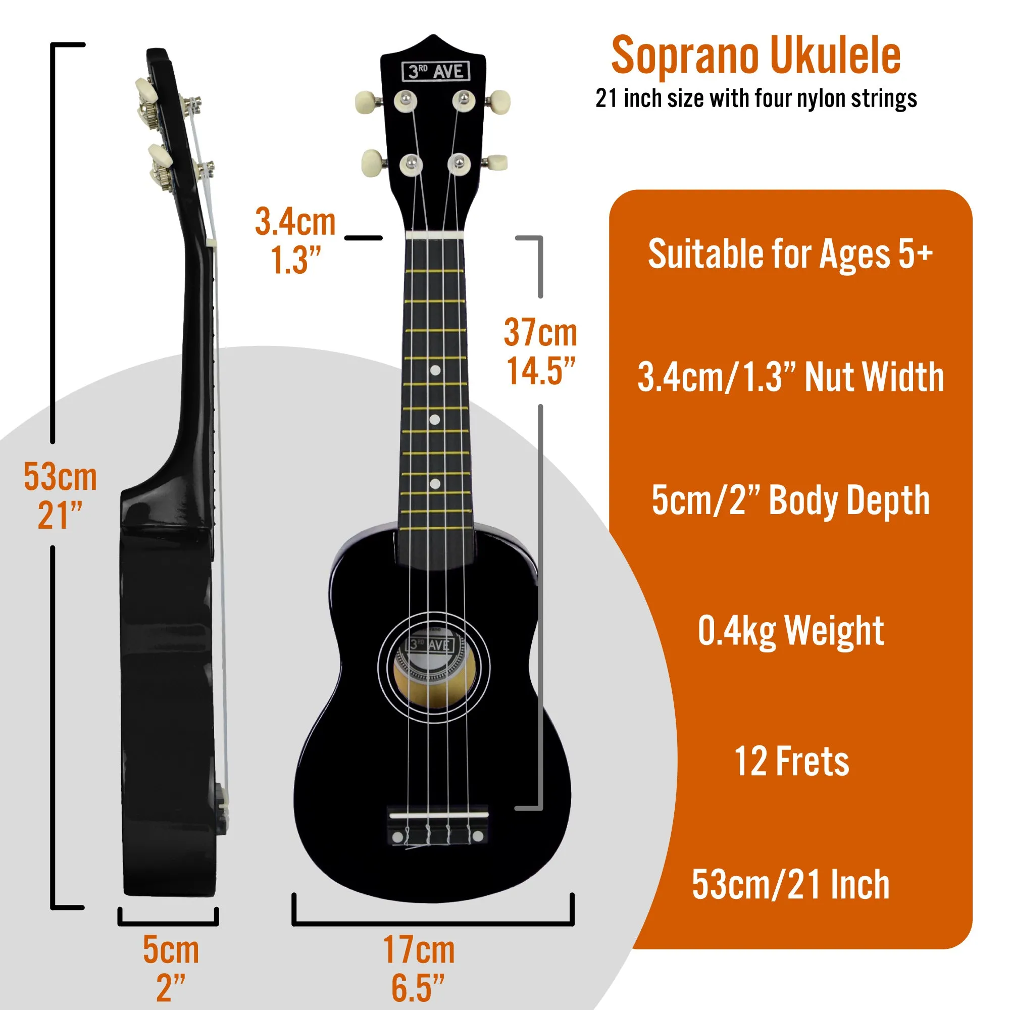 3rd Avenue Soprano Ukulele Starter Pack