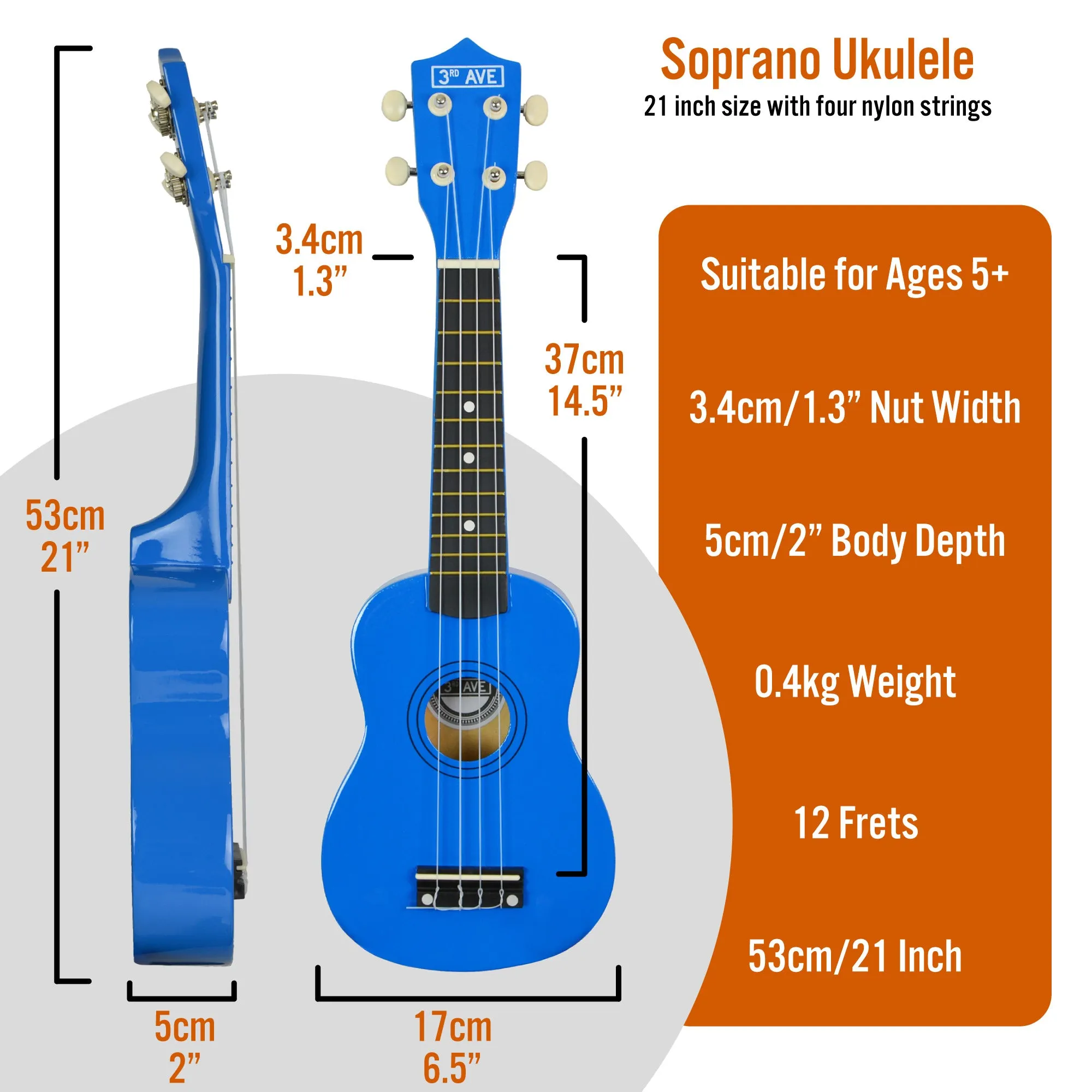 3rd Avenue Soprano Ukulele Starter Pack