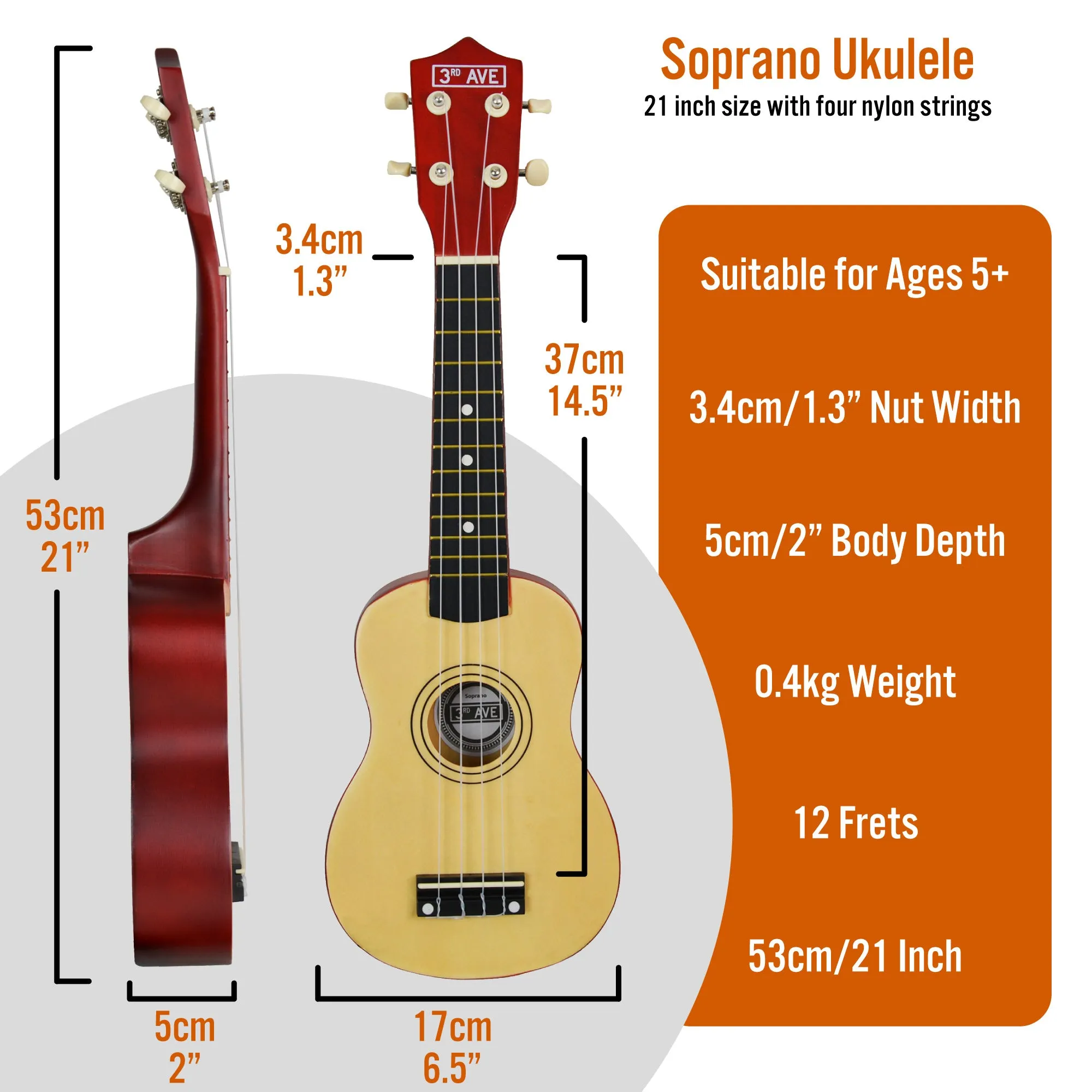 3rd Avenue Soprano Ukulele Starter Pack