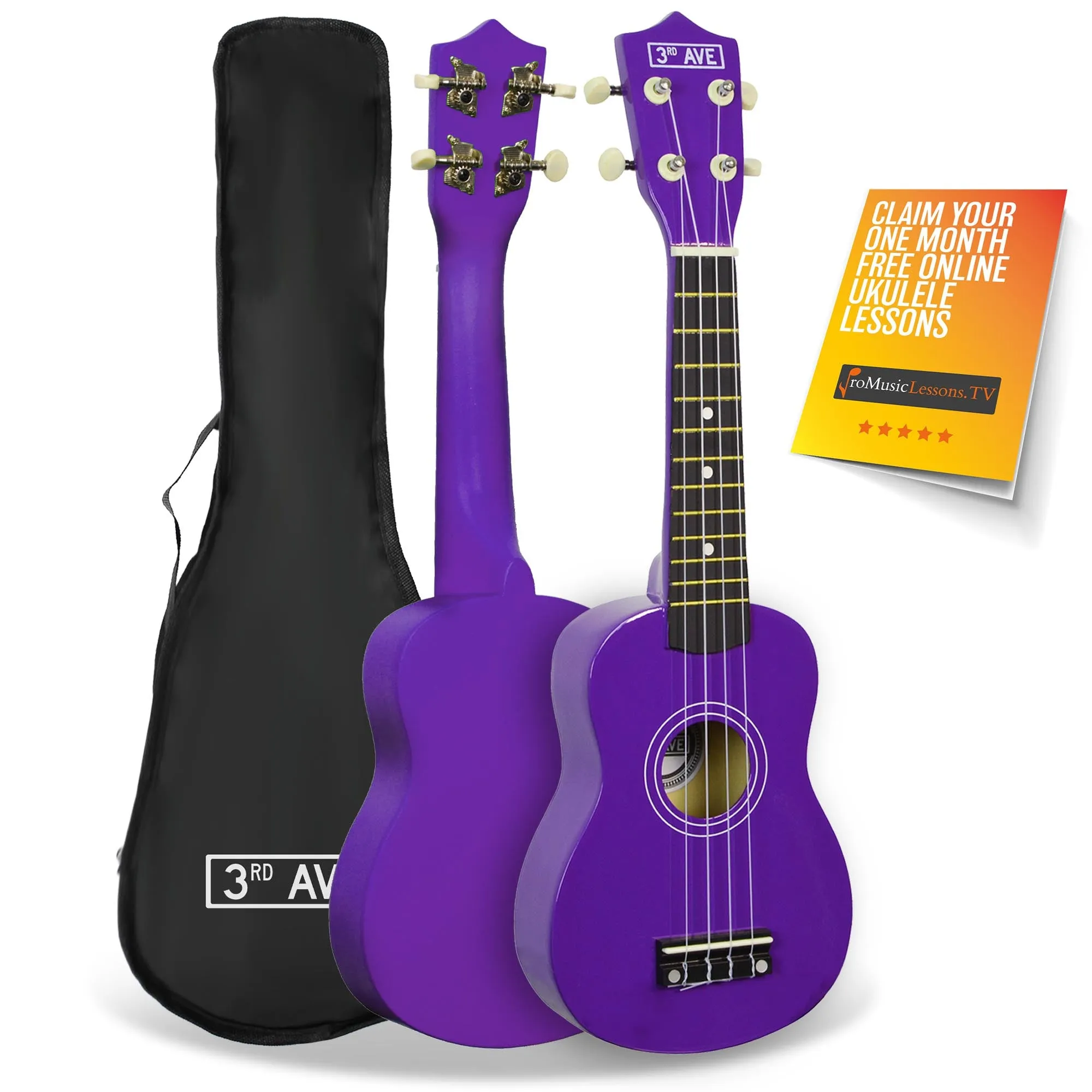 3rd Avenue Soprano Ukulele with Bag