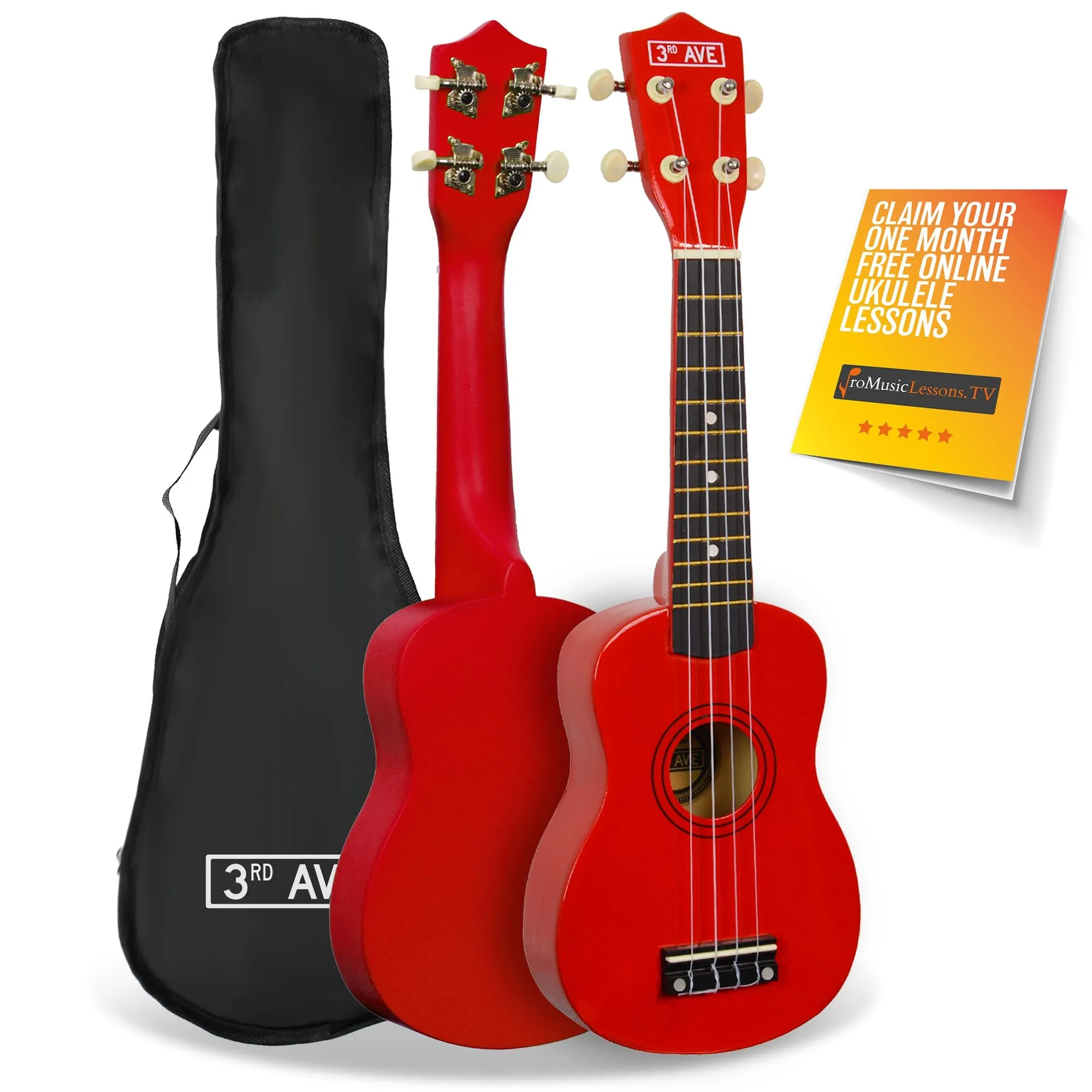 3rd Avenue Soprano Ukulele with Bag