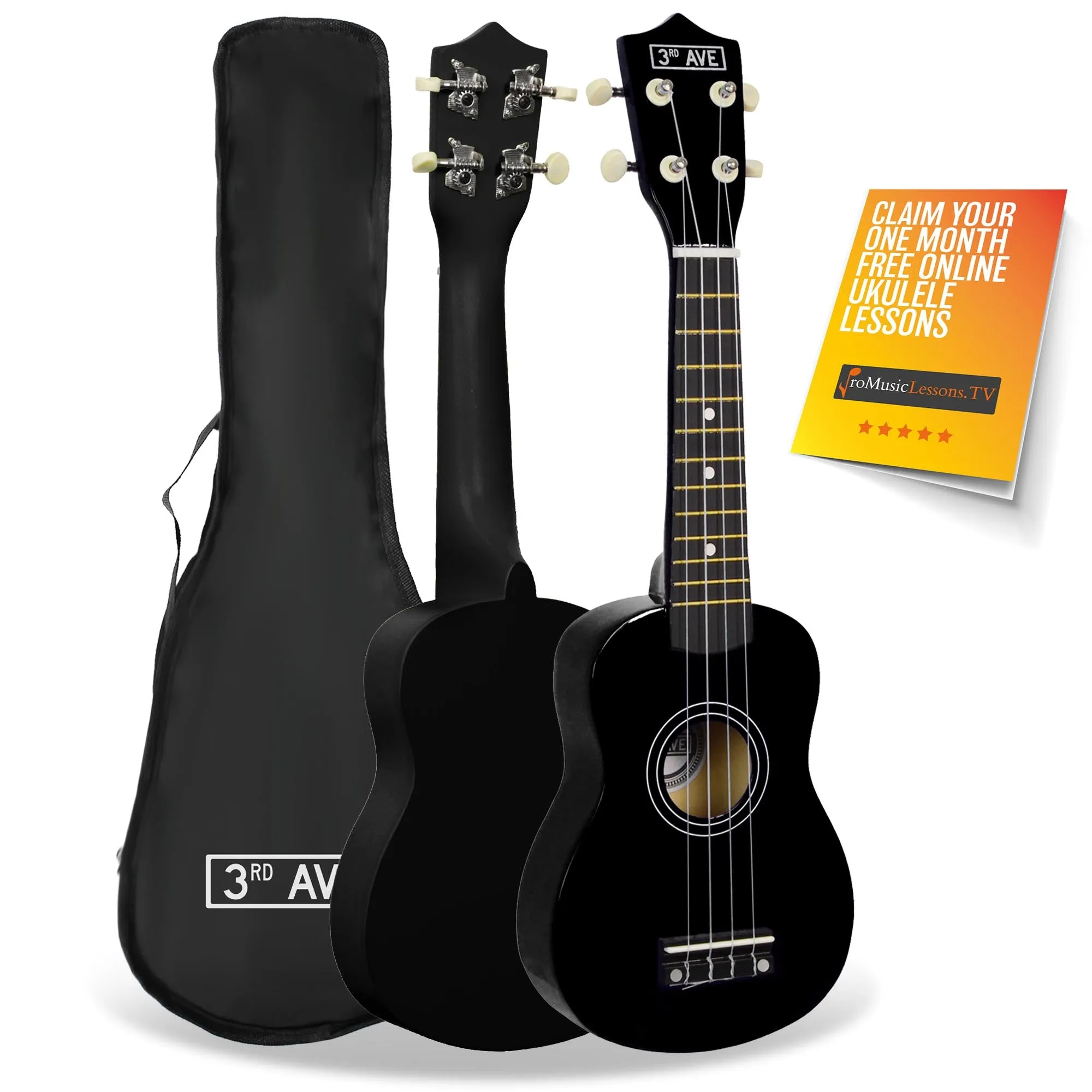 3rd Avenue Soprano Ukulele with Bag
