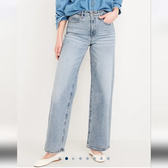 ⭐️40% Off⭐️ Old Navy Extra High-Waisted Sky-Hi Wide-Leg Jeans
