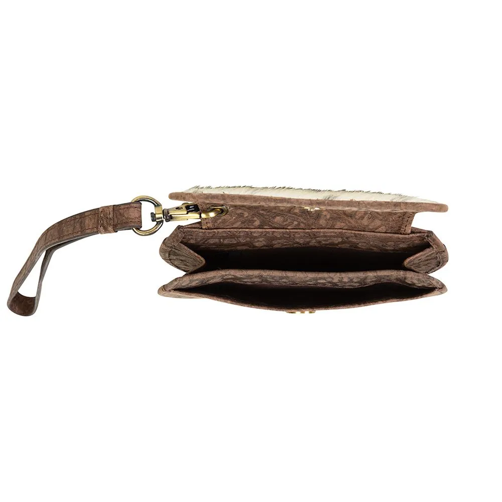 8464 Presti Black Hairon Wristlet Wallet