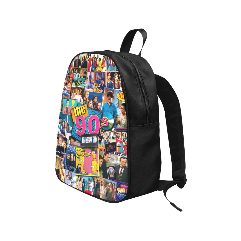 90s TV Icons Collage Canvas Backpack