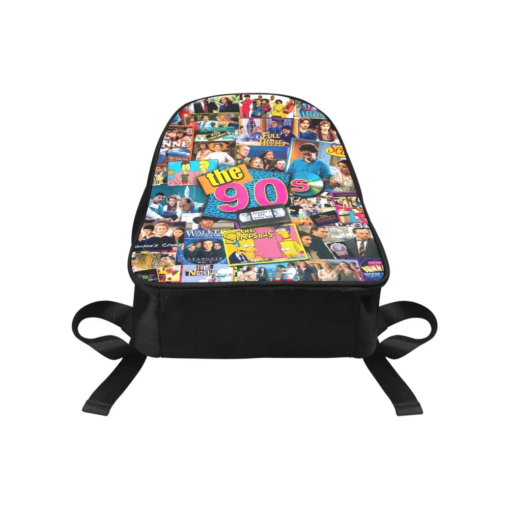 90s TV Icons Collage Canvas Backpack