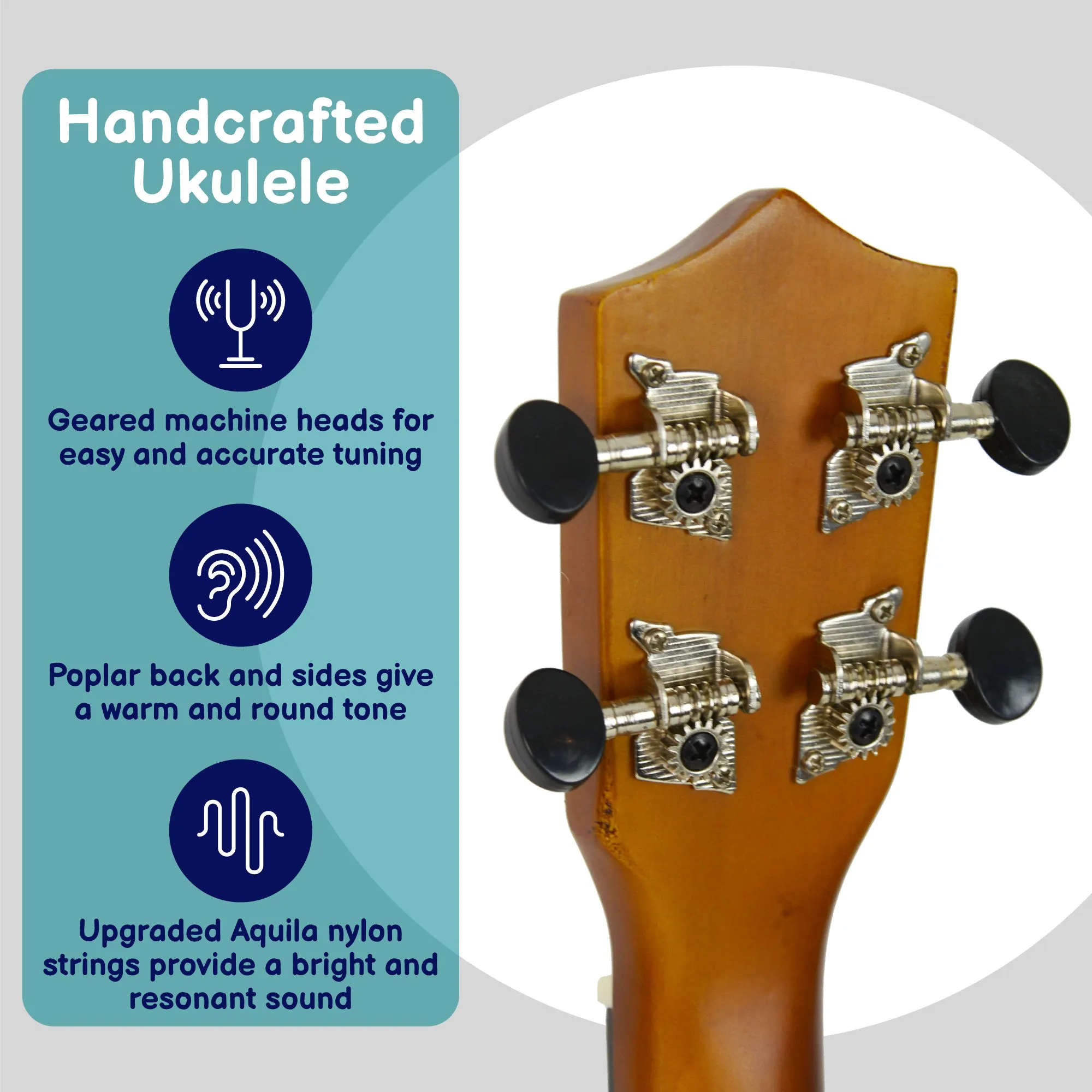 A-Star Soprano Ukulele Starter Pack with Bag, Tuner and Strings