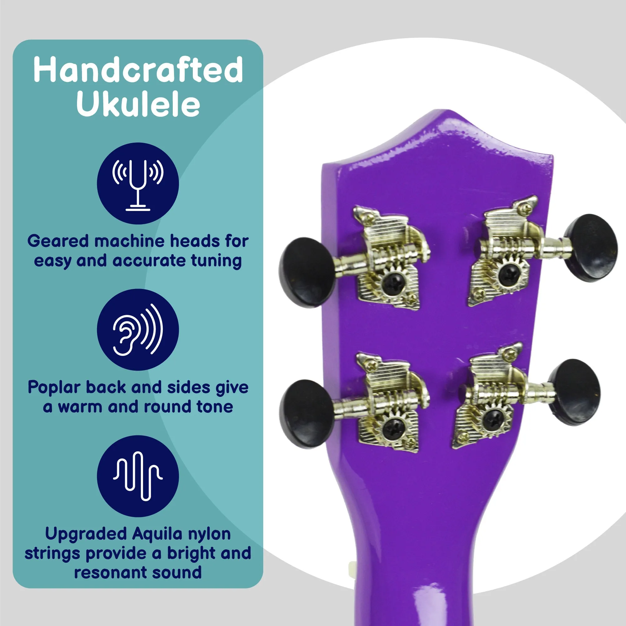 A-Star Soprano Ukulele Starter Pack with Bag, Tuner and Strings