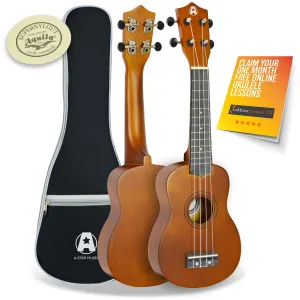 A-Star Soprano Ukulele With Aquila Strings and Bag