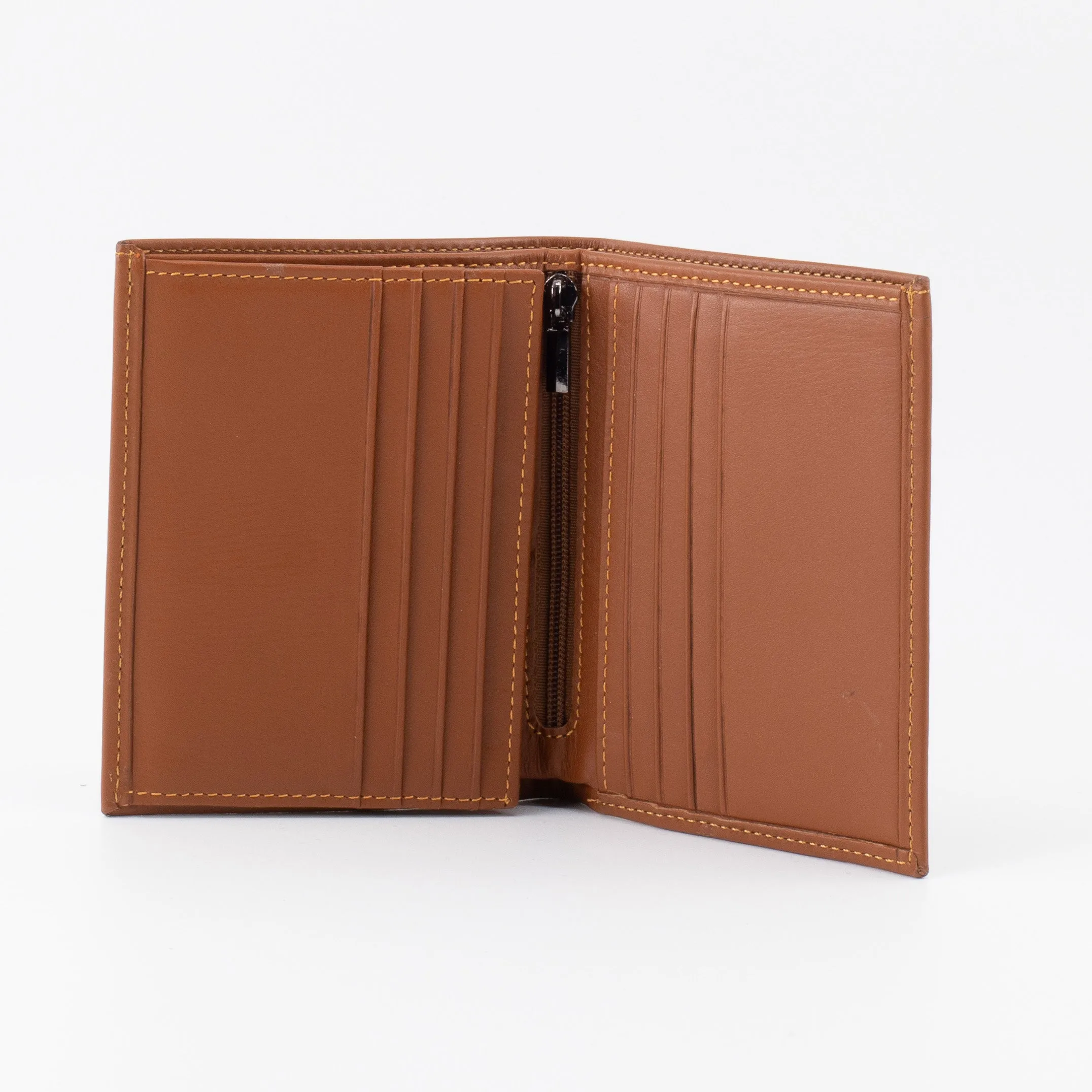 A Trifold, Premium Leather Wallet (Brown)