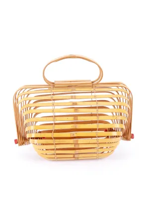 Accordion Bamboo Basket Bag II