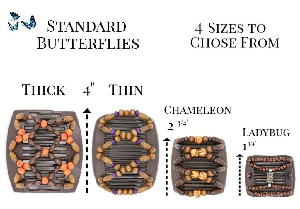 African Butterfly Hair Comb - Tripla Black 34