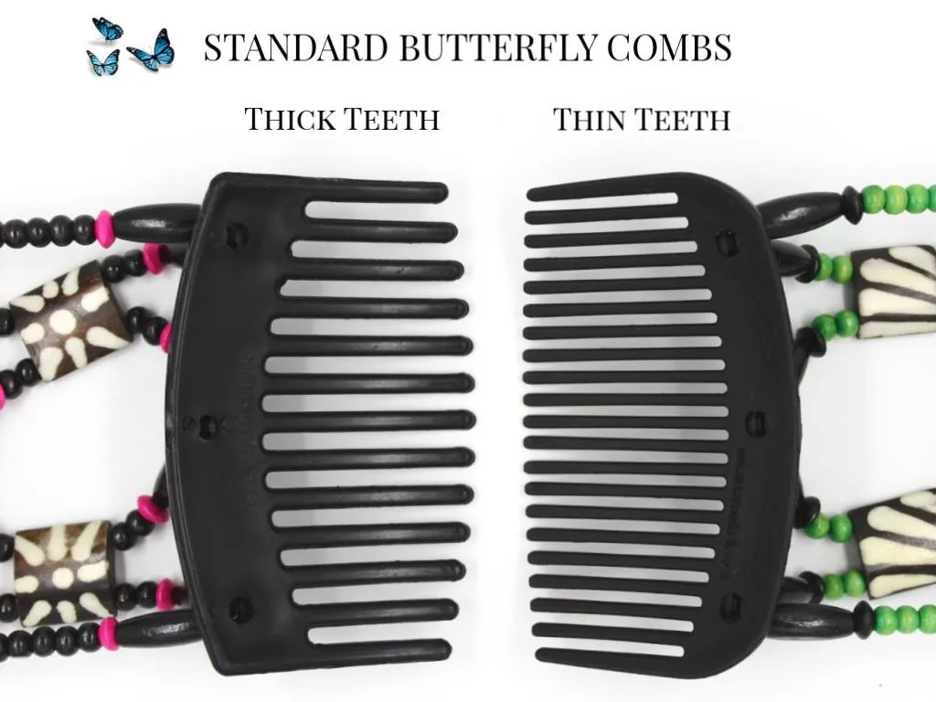 African Butterfly Hair Comb - Tripla Black 34