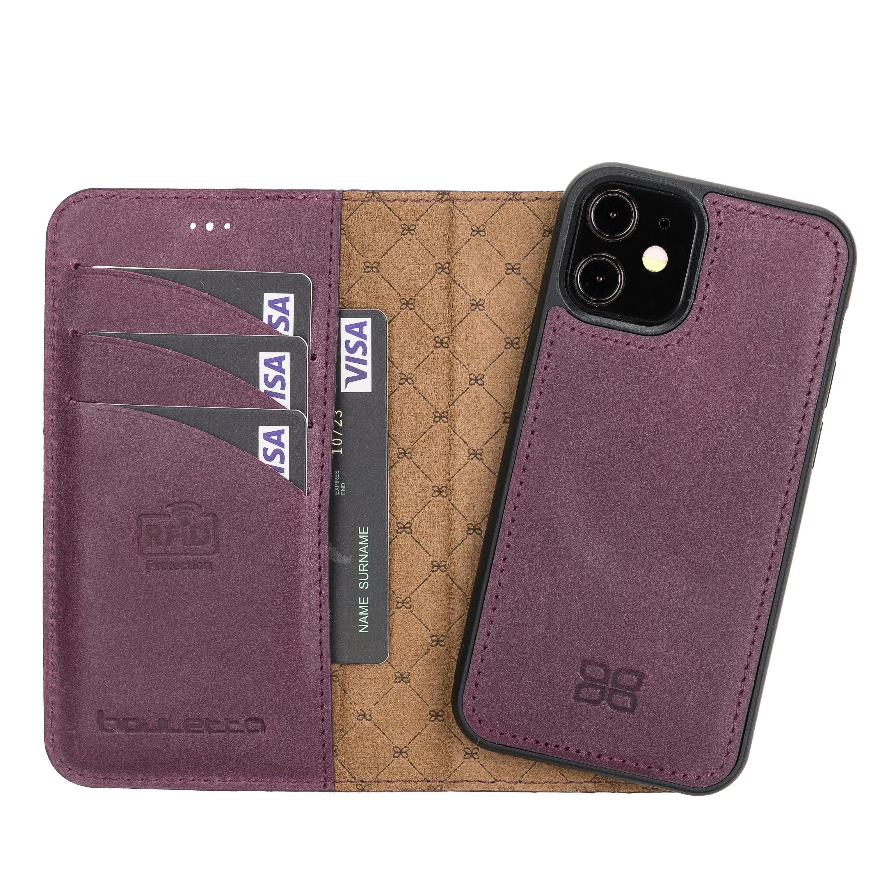 Apple iPhone 12 Series Detachable Leather Wallet Cases - MW