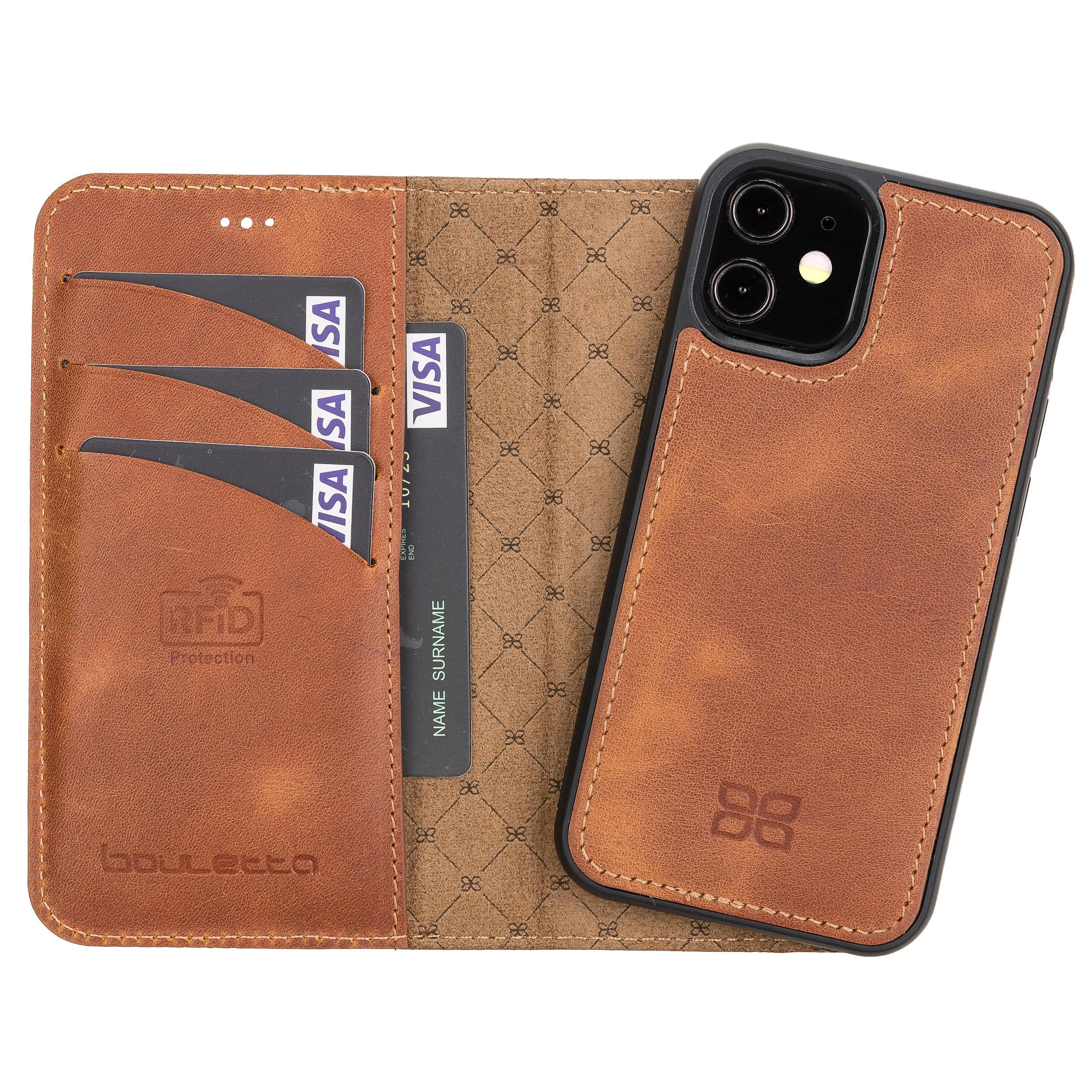 Apple iPhone 12 Series Detachable Leather Wallet Cases - MW