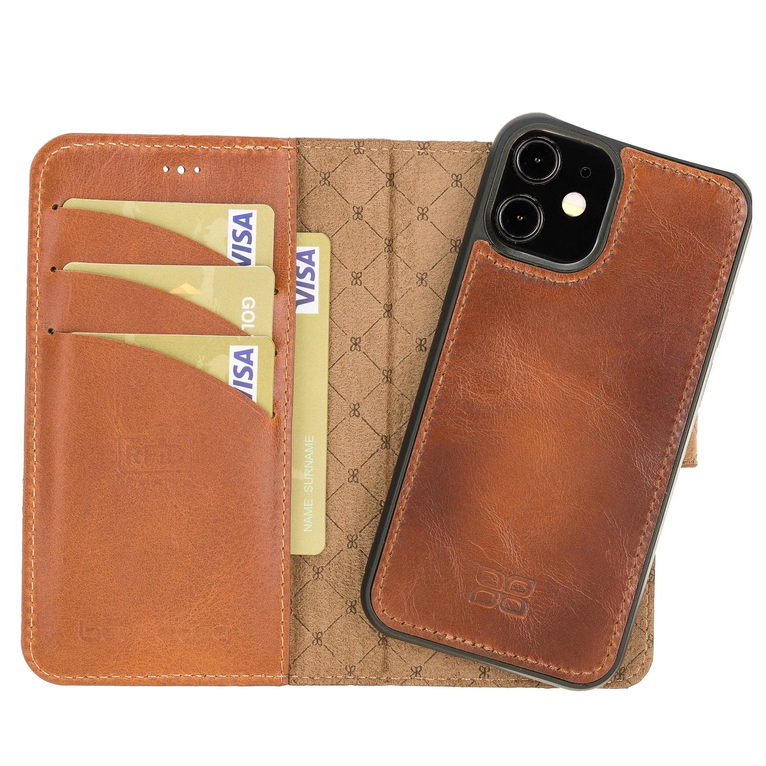 Apple iPhone 12 Series Detachable Leather Wallet Cases - MW