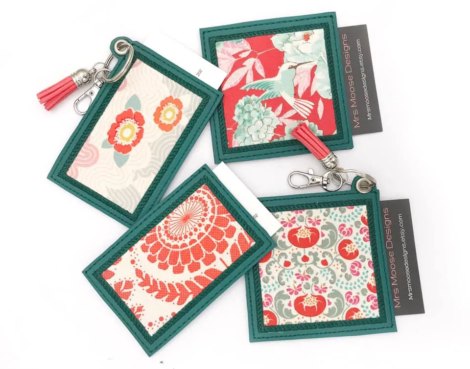 Applique ITH card holder set. Includes 4 designs total ( 2 sizes and 2 versions) machine embroidery design DIGITAL DOWNLOAD