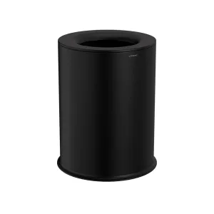 Architect S  Geyser 5 Lts Bathroom Trash Can - Free Standing - 8" Stainless Steel/Plastic/Matt Black