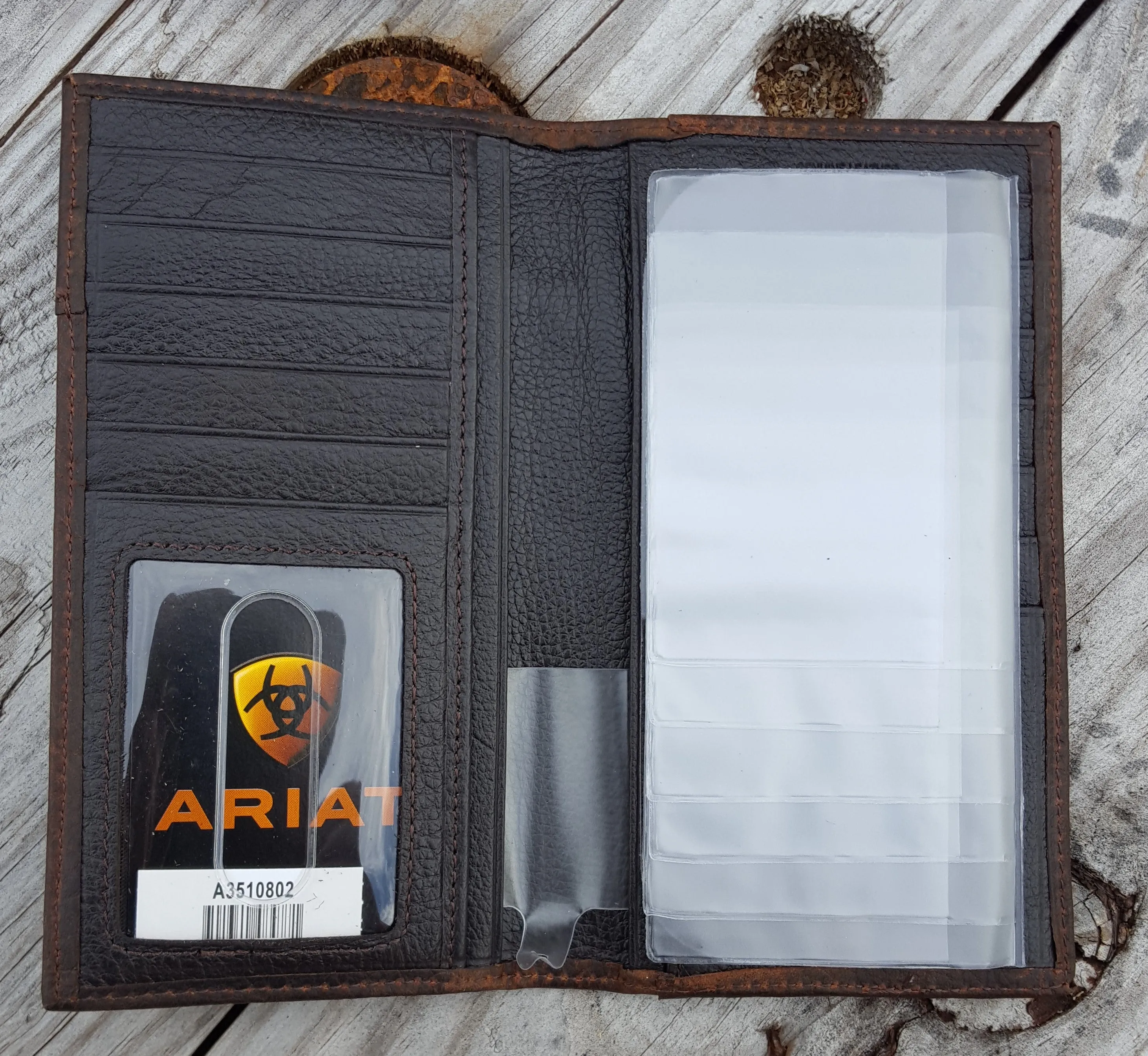 Ariat Corner Cross Brown Rodeo Wallet