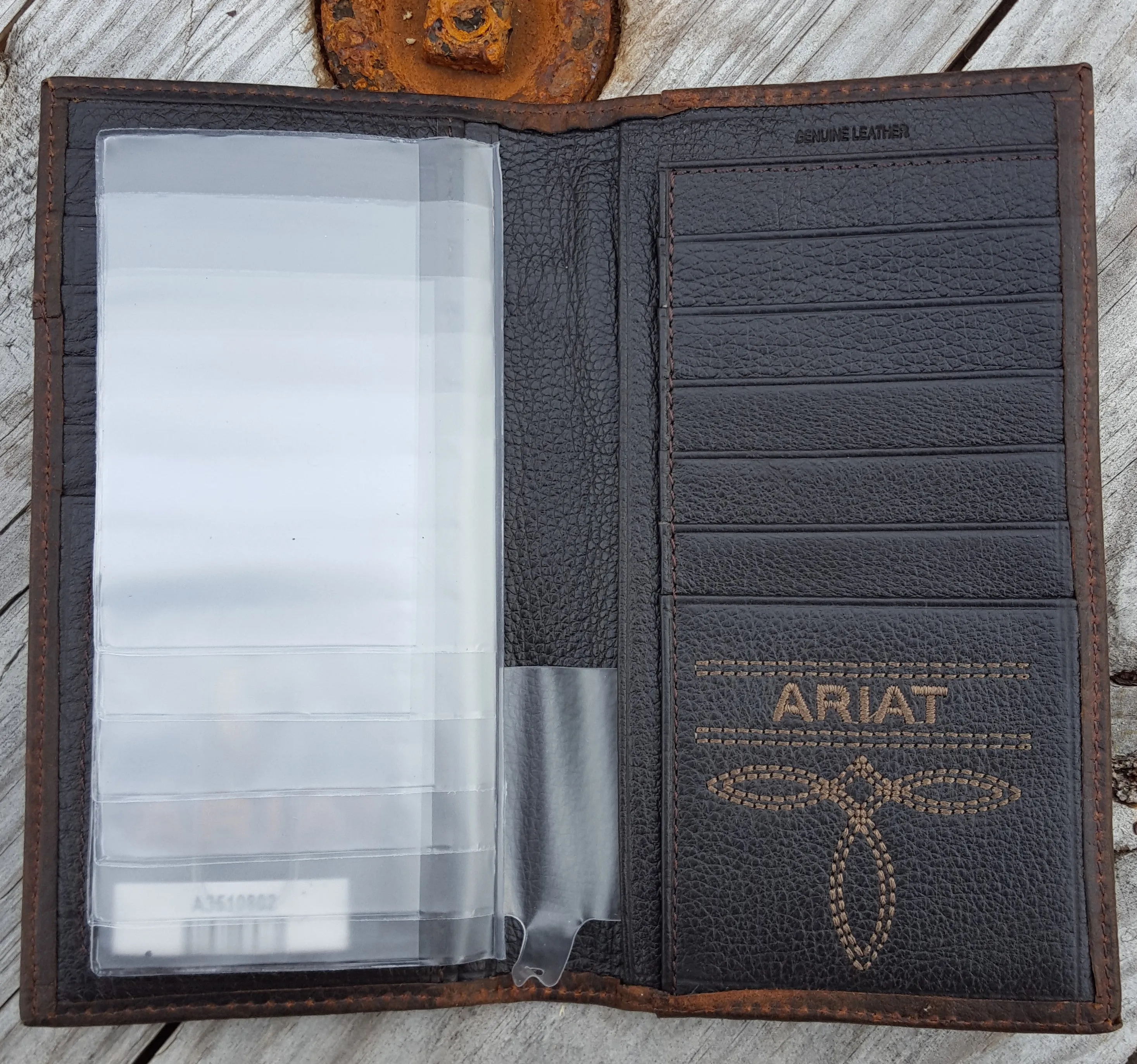 Ariat Corner Cross Brown Rodeo Wallet