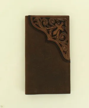 Ariat Corner Cross Brown Rodeo Wallet