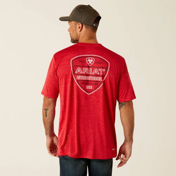 Ariat Mens Charger Crestline SS Tee Chili Pepper