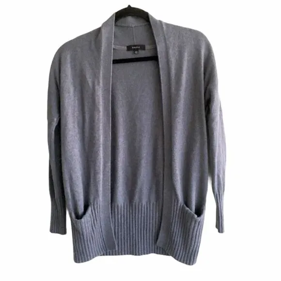 ARITZIA Talula Cashmere Blend Open Front Long Sleeve Cardigan Sweater Blue XXS
