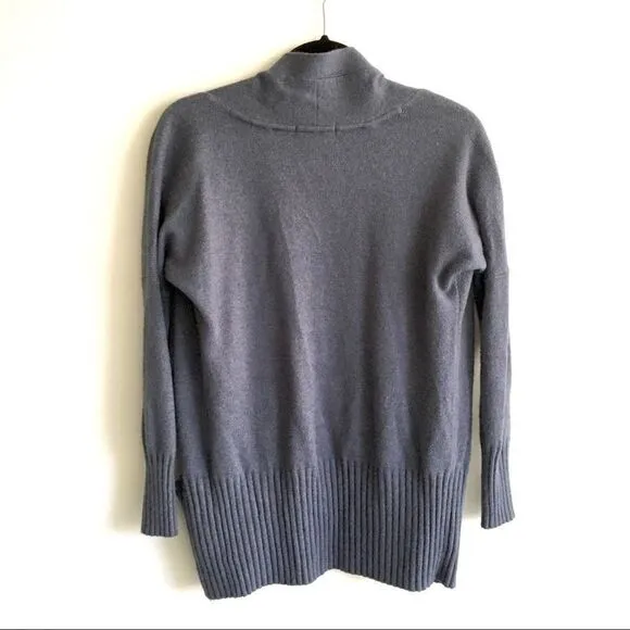 ARITZIA Talula Cashmere Blend Open Front Long Sleeve Cardigan Sweater Blue XXS