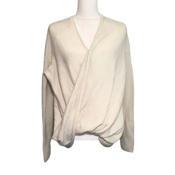 Athleta Finale Cashmere Wool Twist Front Sweater
