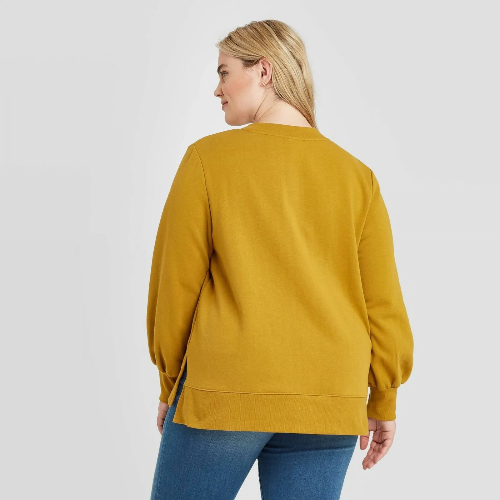 Ava & Viv Women's Plus Size Crewneck Fleece Sweatshirt