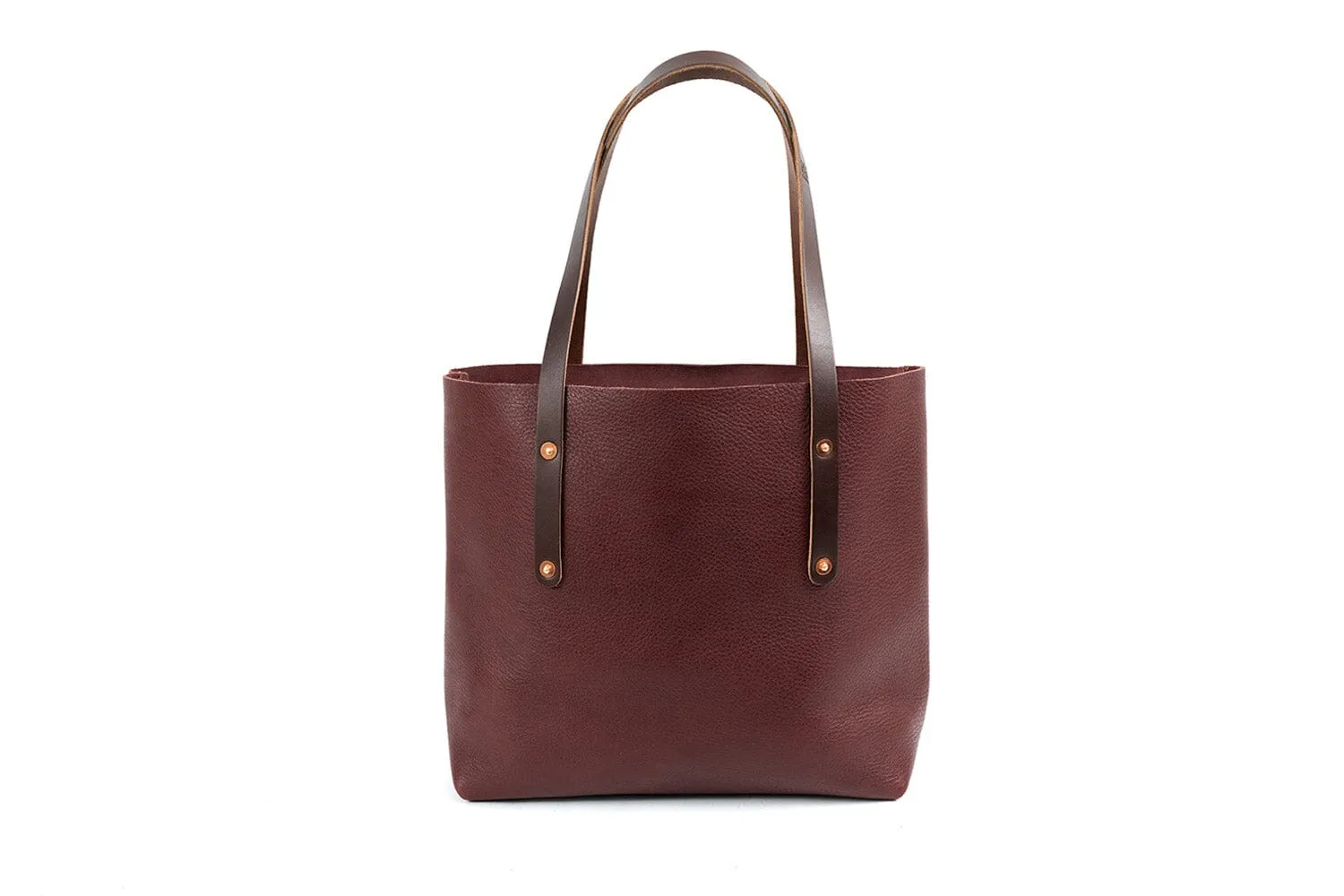 AVERY LEATHER TOTE BAG - MEDIUM - MERLOT