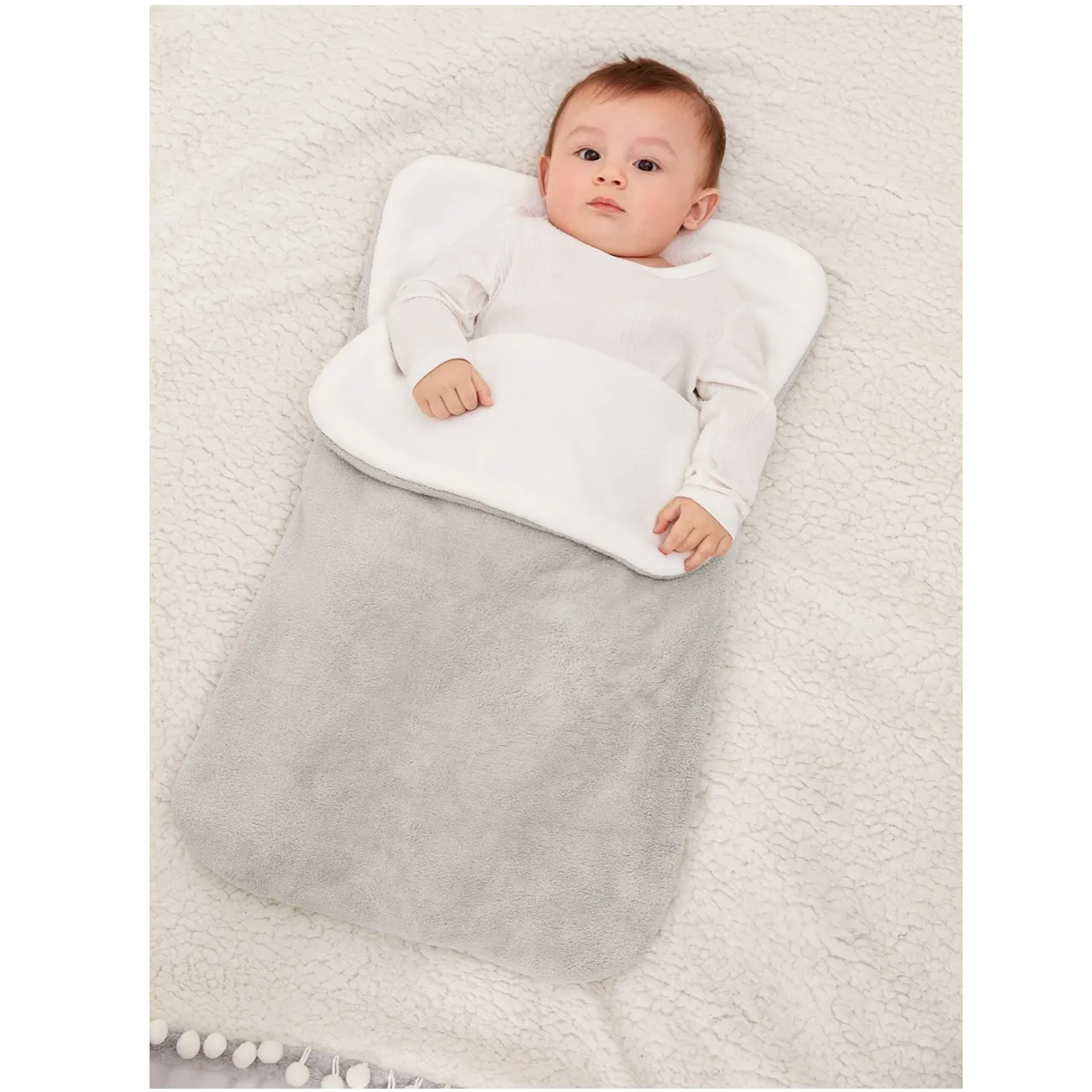 Baby Plush Swaddling Blanket 3-6m