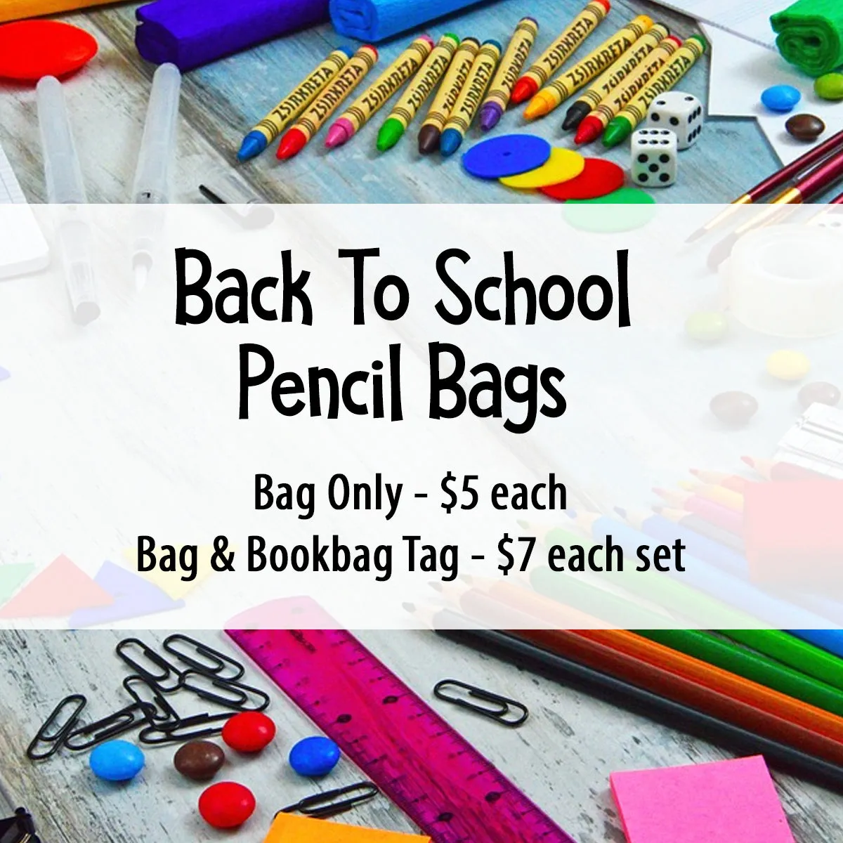 Back To School Pencil Bag Sets - Personalized Student