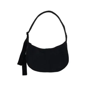 Baggu Medium Nylon Crescent Bag, Black (47Inch Strap)