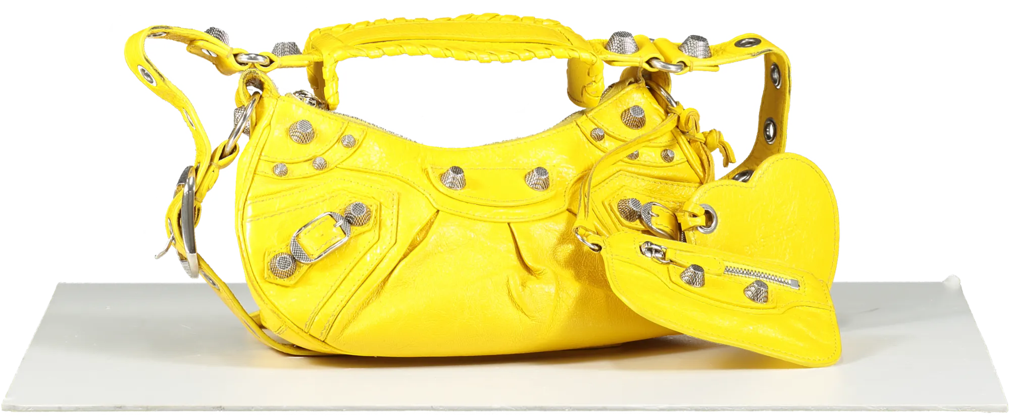 Balenciaga Yellow Le Cagole Xs Shoulder Bag